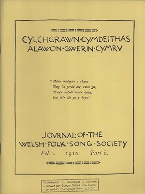 Imagen del vendedor de Cylchgrawn Cymdeithas Alawon Gwerin Cymru = Journal of the Welsh Folk Song Society, Vol. 1, Part 2 a la venta por Masalai Press