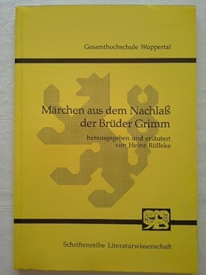 Bild des Verkufers fr Mrchen aus dem Nachlass der Brder Grimm. hrsg. u. erl. von Heinz Rlleke / Schriftenreihe Literaturwissenschaft ; 6 zum Verkauf von Herr Klaus Dieter Boettcher