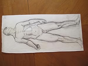 Original Drawing: School Study Of Male Figure