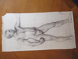 Original Drawing: School Study Of Male Figure
