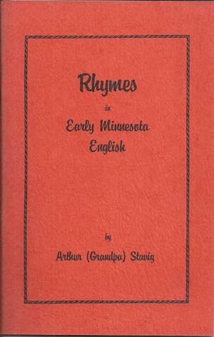 Bild des Verkufers fr Rhymes in Early Minnesota English zum Verkauf von Auldfarran Books, IOBA