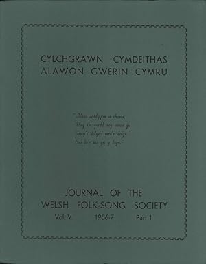 Imagen del vendedor de Cylchgrawn Cymdeithas Alawon Gwerin Cymru = Journal of the Welsh Folk Song Society, Vol. 5, Part 1 a la venta por Masalai Press