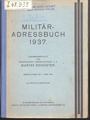 Bild des Verkufers fr Militr-Adressbuch 1937. zum Verkauf von Antiquariat Burgverlag