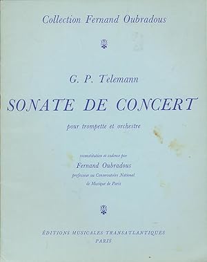 Bild des Verkufers fr Sonate de concert, pour trompette, et orchestre (Collection Fernand Oubradous) zum Verkauf von CorgiPack