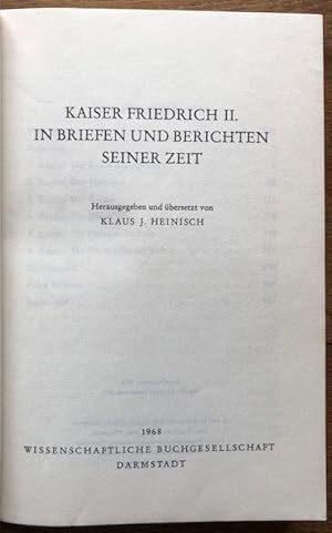 Seller image for Kaiser Friedrich II. in Briefen und Berichten seiner Zeit. for sale by Antiquariat Lohmann