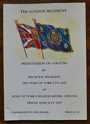 THE LONDON REGIMENT: PRESENTATION OF COLOURS BY HIS ROYAL HIGHNESS THE DUKE OF YORK CVO ADC AT DU...