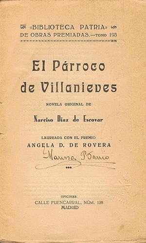 Imagen del vendedor de EL PRROCO DE VILLANIEVES a la venta por Librera Torren de Rueda