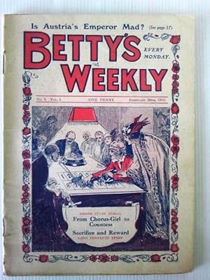 Bild des Verkufers fr Betty's Weekly Volume 1 No. 3 February 26th 1916 zum Verkauf von Your Book Soon