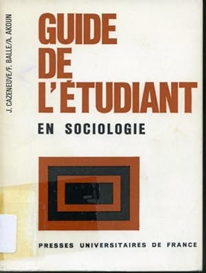 Imagen del vendedor de Guide de l'tudiant en sociologie a la venta por Librairie Le Nord