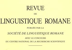 Bild des Verkufers fr Stephanin ou la couleur de saint tienne. Essai d'explication smantique. REVUE DE LINGUISTIQUE ROMANE, Tome 61, Nos 243-244 Juillet-Dcembre 1997 zum Verkauf von Antiquariat Bookfarm