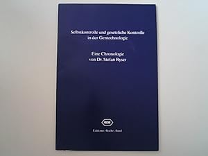Seller image for Selbstkontrolle und gesetzliche Kontrolle in der Gentechnologie for sale by Antiquariat Bookfarm