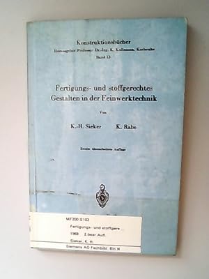 Seller image for Fertigungs- und Stoffgerechtes Gestalten in Der Feinwerktechnik for sale by Antiquariat Bookfarm