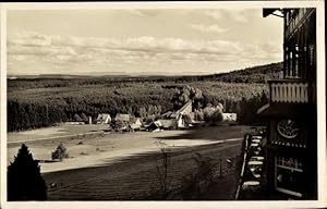 Bild des Verkufers fr Ansichtskarte / Postkarte Freudenstadt im Nordschwarzwald, Blick v. d. Terrasse d. Hotels Stokinger auf d. Schwbische Alb zum Verkauf von akpool GmbH