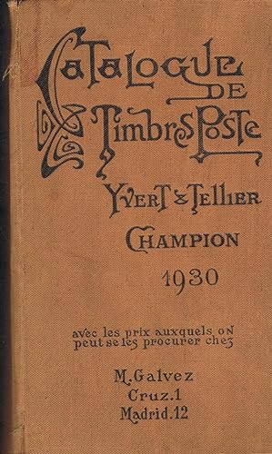 Imagen del vendedor de CATALOGUE PRIX  COURANT DE TIMBRES  POSTE. 1930. a la venta por Librera Torren de Rueda