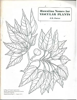 Hawaiian Names for Vascular Plants (Departmental Paper 1) (signed)