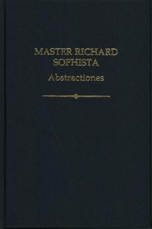 Bild des Verkufers fr Master Richard Sophista : Abstractiones zum Verkauf von GreatBookPrices