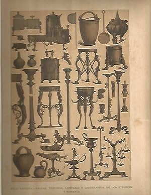 Immagine del venditore per LAMINA 9646: Vasijas lamparas y candelabros de etruscos y romanos venduto da EL BOLETIN