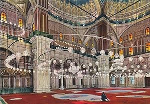 Bild des Verkufers fr POSTAL 62579 : Interior de la mezquita de la ciudadela.El Cairo. Egipto zum Verkauf von EL BOLETIN