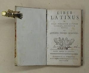 Liber latinus in usum puerorum latinam linguam discentium editus.