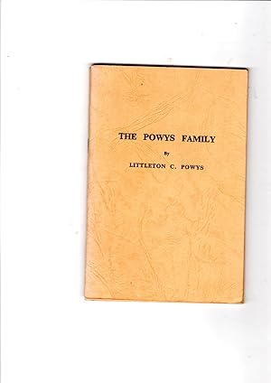 Seller image for The Powys Family ; Being a lecture given to the Swansea and South Wales Bookman's Association in May 1945 with some additions for sale by Gwyn Tudur Davies