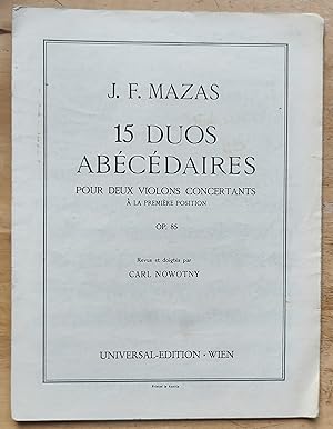 Immagine del venditore per 15 Duos Abecedaires pour deux violons concertants venduto da Shore Books