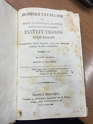 Cavallarii Domenici in Regia Neapolitana Academia Ordinari professoris. .