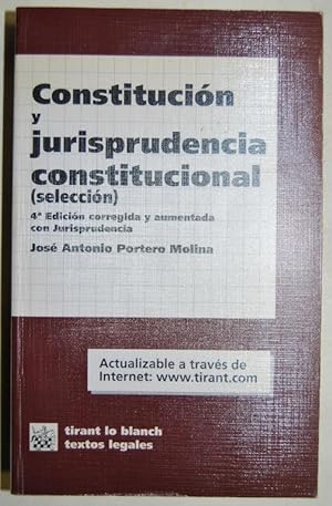 Imagen del vendedor de CONSTITUCION Y JURISPRUDENCIA CONSTITUCIONAL (Seleccin) a la venta por Fbula Libros (Librera Jimnez-Bravo)