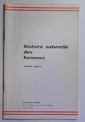 Imagen del vendedor de Histoire naturelle des hommes a la venta por Bonnaud Claude