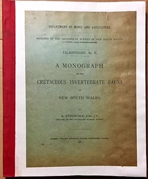 Seller image for Department of Mines And Agriculture Memoirs of the Geological Survey of New South Wales. Palaeontology No. 11 A Monograph of the Cretaceous Invertebrate Fauna of New South Wales for sale by Dial-A-Book