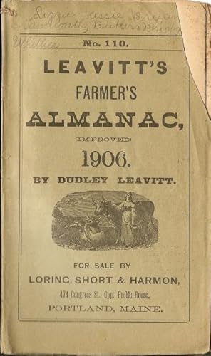 Image du vendeur pour Leavitt's Farmer's Almanac (Improved) 1906, No. 110 mis en vente par Reflection Publications