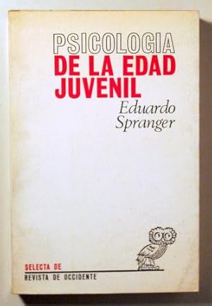 Seller image for PSICOLOGA EN LA EDAD JUVENIL - Madrid 1965 for sale by Llibres del Mirall