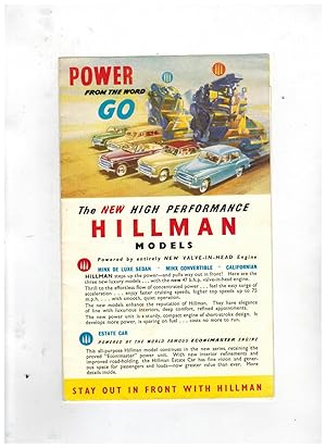 THE NEW HIGH PERFORMANCE HILLMAN MODELS : MINX CONVERTIBLE, CALIFORNIAN, ESTATE CAR