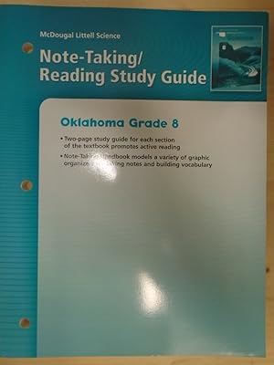 Seller image for McDougal Littell Science Oklahoma: Note-taking Reading Study Guide Grade 8 Physical Science for sale by Archives Books inc.