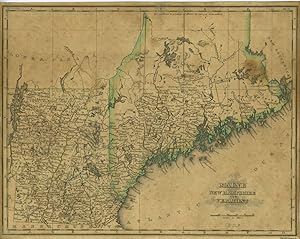 Seller image for A Map of Maine, New Hampshire and Vermont from "An Atlas of the United States, on an Improved Plan;." with a complete index for sale by Antipodean Books, Maps & Prints, ABAA