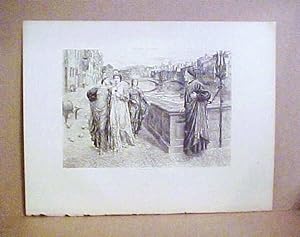 Seller image for The First Meeting Of Dante And Beatrice, Photogravure for sale by Legacy Books II