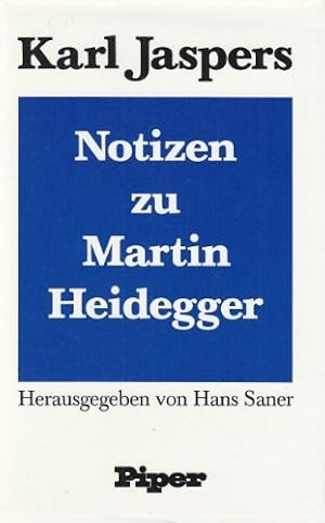 Image du vendeur pour Notizen zu Martin Heidegger mis en vente par Allguer Online Antiquariat