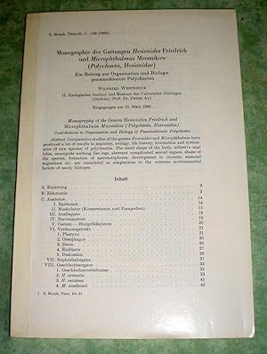 Monographie der Gattungen Hesionides Friedrich und Microphtalmus Mecnikow (Polychaeta, Hesionidae...