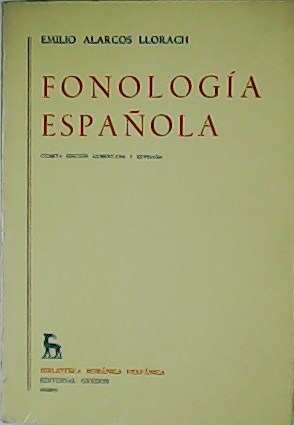 Imagen del vendedor de Fonologa espaola. a la venta por Librera y Editorial Renacimiento, S.A.