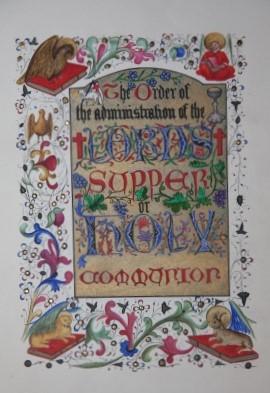 [Illuminated Manuscript] The Order of the administration of the Lord's Supper or Holy Communion