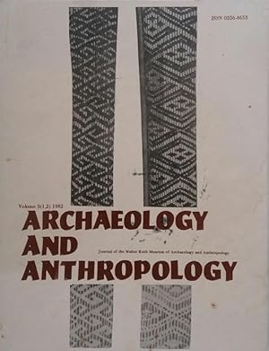 Archaeology and Anthropology. Journal of the Walter Roth Museum of Archaeology and Anthropology, ...