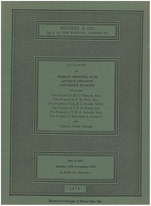 Catalogue of Modern Sporting Guns, Antique Firearms, and Edged Weapons (19 November 1974)