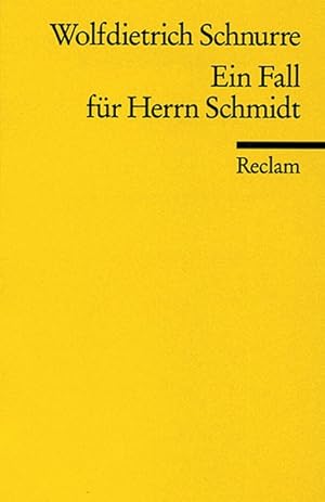 Bild des Verkufers fr Ein Fall fr Herrn Schmidt u. a. Erzhlungen zum Verkauf von Versandantiquariat Felix Mcke