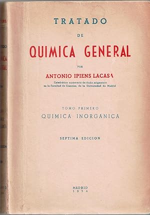 Seller image for TRATADO DE QUMICA GENERAL. Tomo I: Qumica inorgnica. for sale by Librera Dilogo