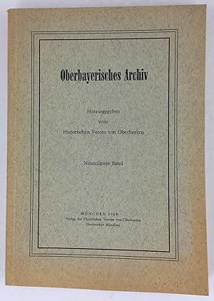 Immagine del venditore per Oberbayerisches Archiv. Neunzigster Band. venduto da Antiquariat Heiner Henke