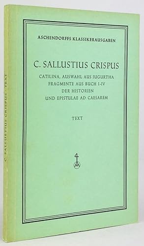 Immagine del venditore per C. Sallustius Crispus : Catilina, Auswahl aus Iugurtha, Fragmente aus Buch I-IV der Historien und Epistulae ad Caesarem. Herausgegeben von Alexander Kabza. Text. Mit einer Karte und fnf Abbildungen. venduto da Antiquariat Heiner Henke