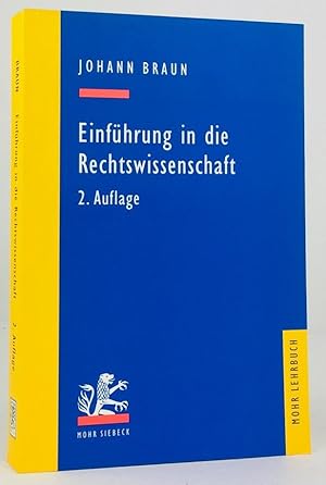 Bild des Verkufers fr Einfhrung in die Rechtswissenschaft. 2. Auflage. zum Verkauf von Antiquariat Heiner Henke