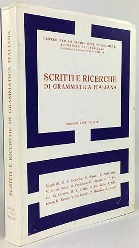 Bild des Verkufers fr Scritti e Ricerche di Grammatica Italiana. Saggi di: G.C. Lepschy, N. Ruwet, C. Schwarze, M. G. de Boer, D. Cernecca, G. Cinque, G. P. Clivio, M. Cirstea, M. E. Conte, N. Costabile, A. Giurescu, H. Krenn, V. Lo Cascio, Z. Muljacic, L. Renzi. zum Verkauf von Antiquariat Heiner Henke