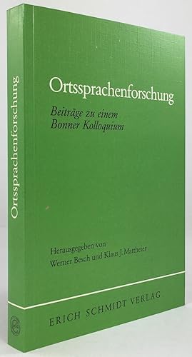 Seller image for Ortssprachenforschung. Beitrge zu einem Bonner Kolloquium. for sale by Antiquariat Heiner Henke