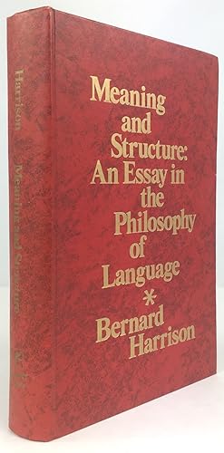 Bild des Verkufers fr Meaning and Structure. An Essay in the Philosophy of Language. zum Verkauf von Antiquariat Heiner Henke