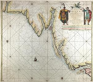 Pas kaart vonde Kust van Guiana Tusschen R. Cupanama en R. Oronoque.